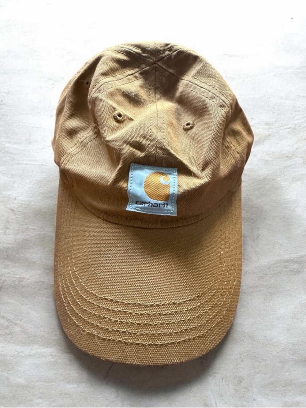 Carhartt Kids Tan Canvas Hat Logo Patch Adjustable - Picture 2 of 6